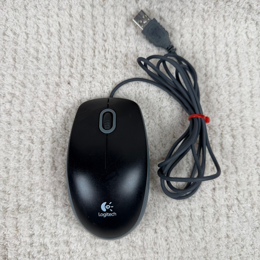 Logitech M-U0026 Wired Optical USB Mouse Black Gray‎